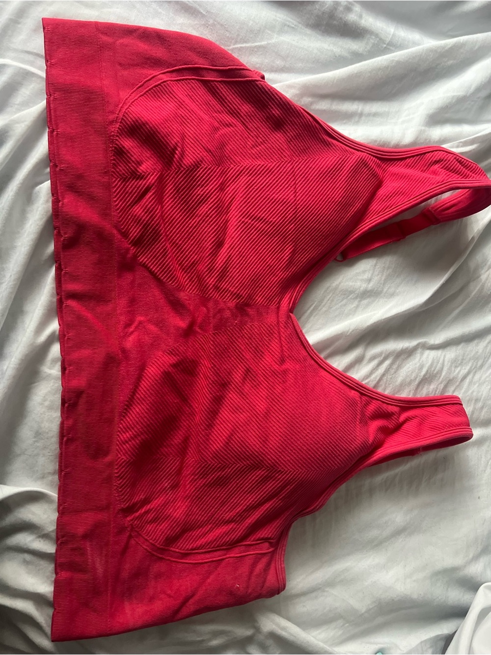 Penningtons Bright pink Ribbed Wireless Sports Bralette